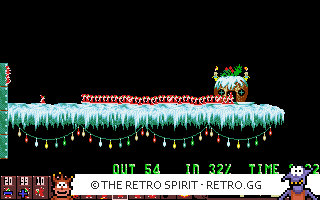Game screenshot of Holiday Lemmings '93