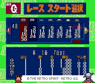 Game screenshot of Simulation Pro Yakyuu