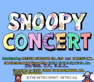 Game screenshot of Snoopy Concert