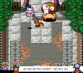 Game screenshot of Pocky & Rocky