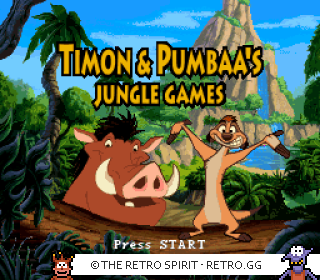 Game screenshot of Timon & Pumbaa's Jungle Games