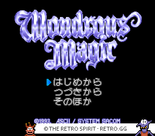 Game screenshot of Wondrous Magic