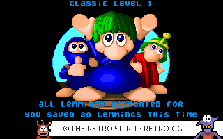 Game screenshot of All New World of Lemmings