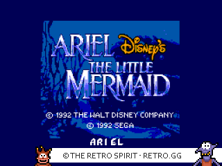 Game screenshot of Disney's Ariel the Little Mermaid