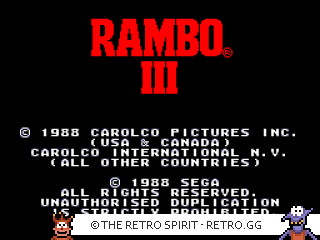 Game screenshot of Rambo III