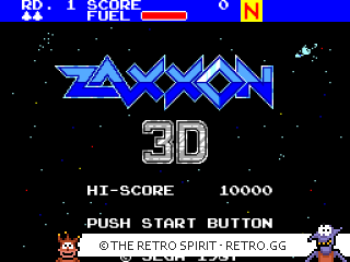 Game screenshot of Zaxxon 3-D