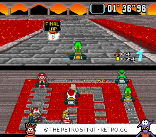 Game screenshot of Super Mario Kart