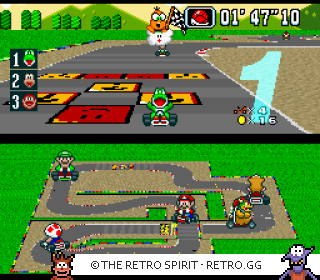 Game screenshot of Super Mario Kart