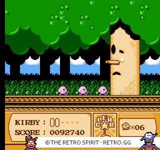 Game screenshot of Kirby's Adventure