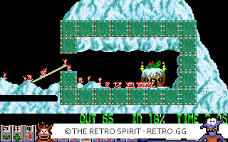 Game screenshot of Holiday Lemmings '94