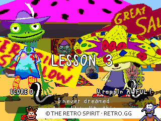 Game screenshot of PaRappa the Rapper