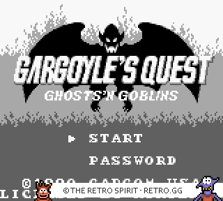 Game screenshot of Gargoyle's Quest