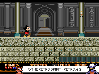 Game screenshot of Castle of Illusion starring Mickey Mouse