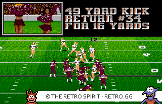Game screenshot of College Football USA 96