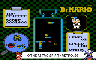 Game screenshot of Dr. Mario