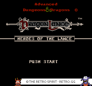 Game screenshot of Advanced Dungeons & Dragons - Heroes of the Lance