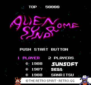 Game screenshot of Alien Syndrome