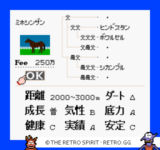 Game screenshot of Best Keiba: Derby Stallion