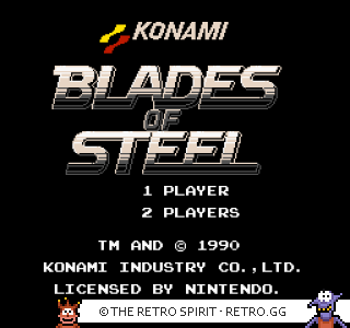 Game screenshot of Blades of Steel