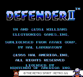 Game screenshot of Defender II