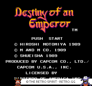 Game screenshot of Destiny of an Emperor