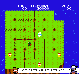 Game screenshot of Dig Dug II: Trouble in Paradise