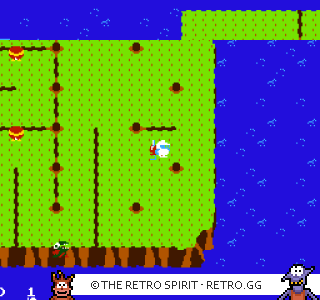 Game screenshot of Dig Dug II: Trouble in Paradise