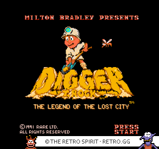 Game screenshot of Digger T. Rock: The Legend of the Lost City