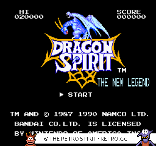 Game screenshot of Dragon Spirit: The New Legend