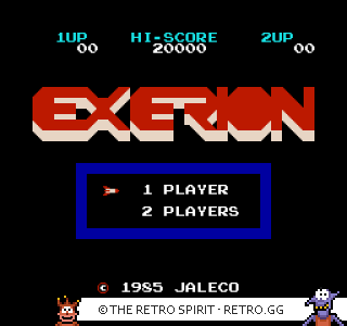 Game screenshot of Exerion